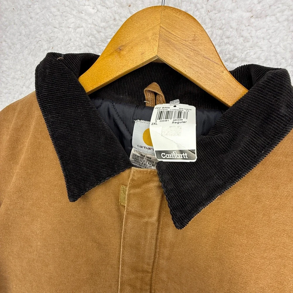 Carhartt Sandstone Jacket Arctic Quilt Lined Mens 2XL J22 BRN Brown NWT NOS